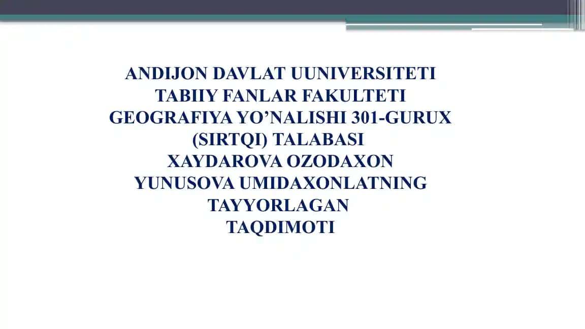 Biogeografiya va Xorijiy Adabiyotlar Tarixi