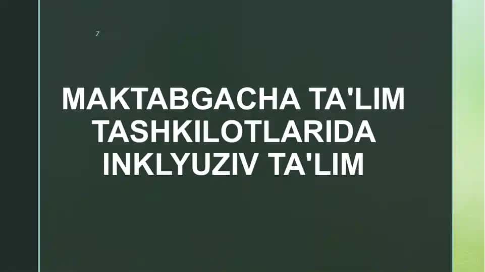 Inklyuziv ta'lim