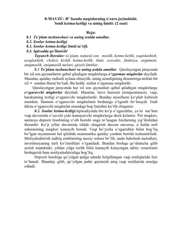 Matematika fanidan darslik
