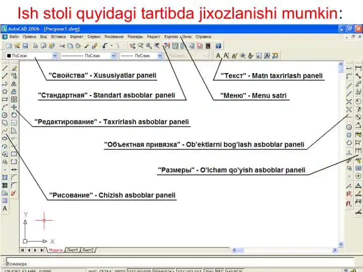 Xususiyatlar paneli