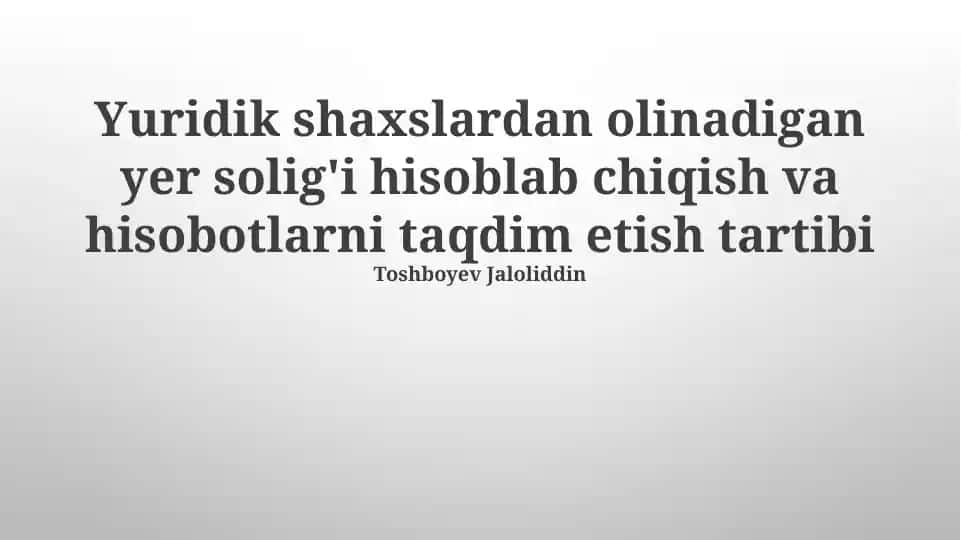Yer solig'i hisoboti