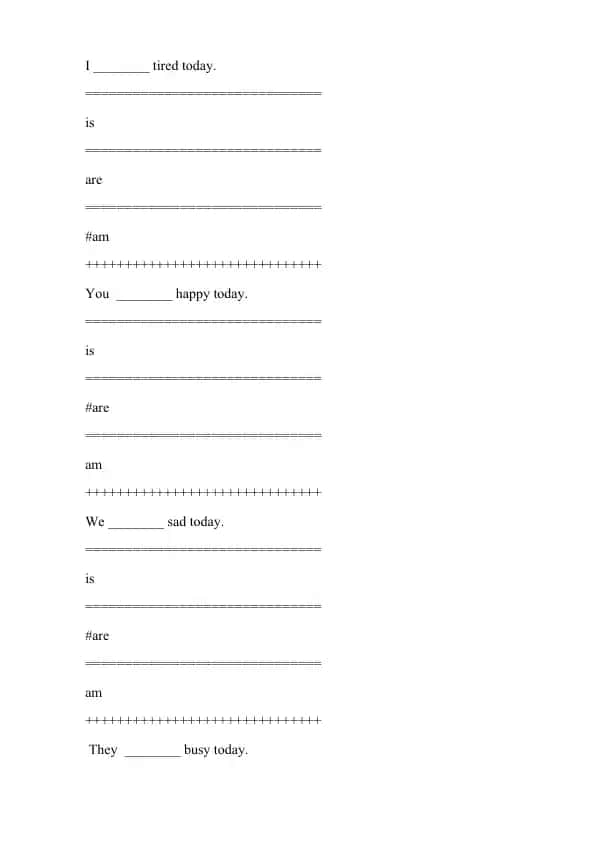 Subject-Verb Agreement Practice