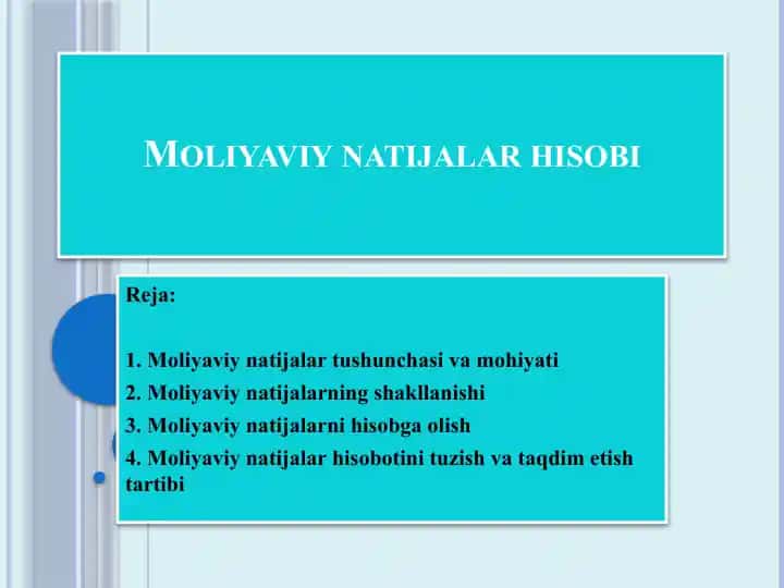 Moliyaviy natijalar hisobi