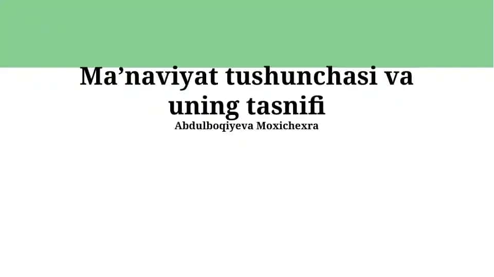 Ma’naviyatning ijtimoiy-madaniy omillari