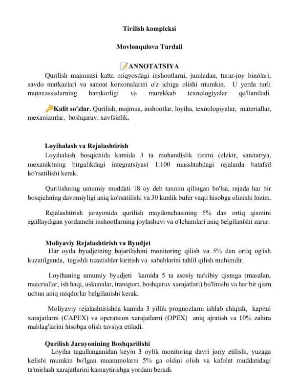 Tirilish kompleksi
