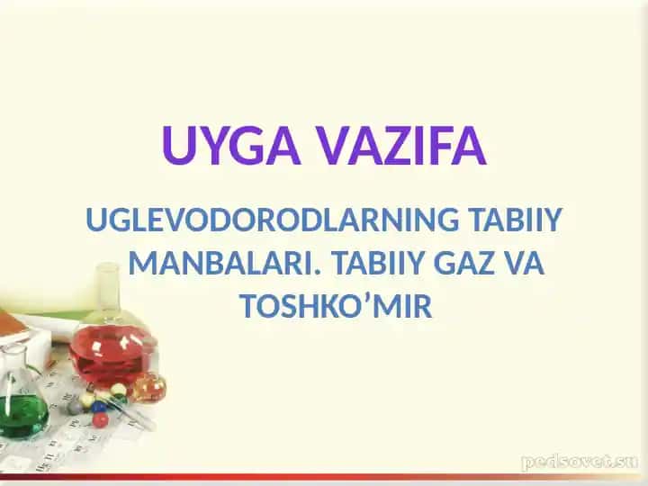 Uglevodorodlarning tabiiy manbalari. Tabiiy gaz va toshko’mir