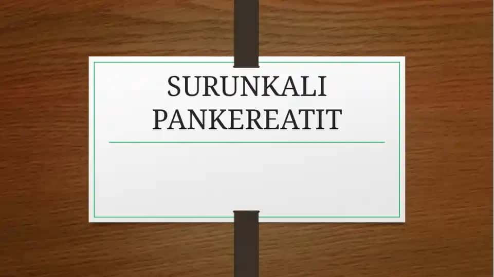 Surunkali Pankreatit