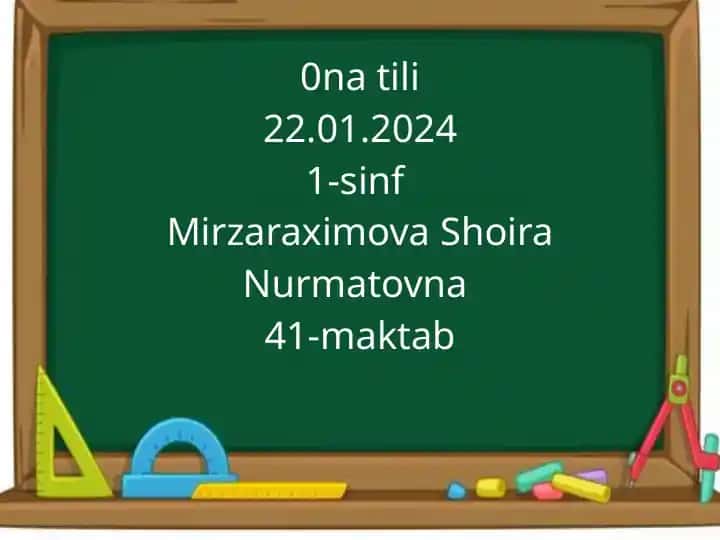 O‘tilgan mavzularni takrorlash