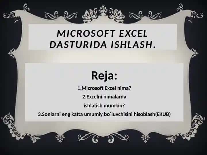 Microsoft Excel