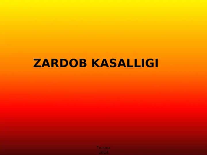 ZARDOB KASALLIGI