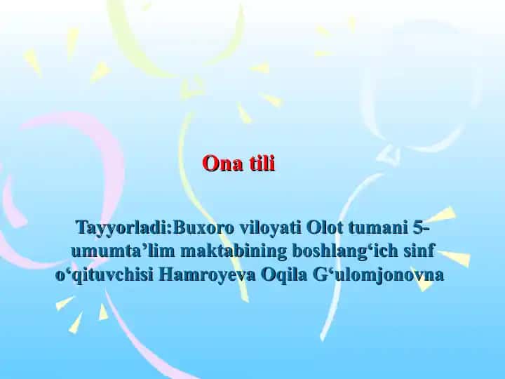 Ona tili