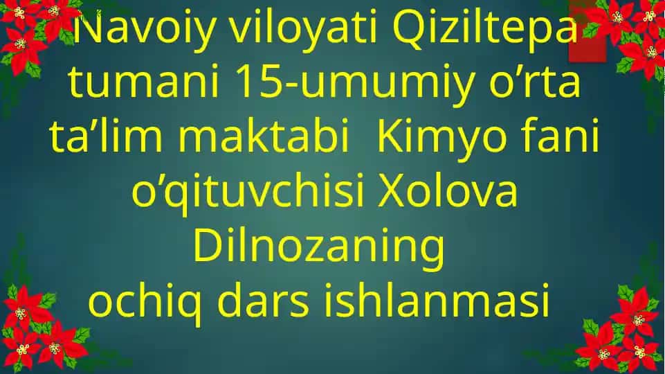 Oksidlarning olinishi