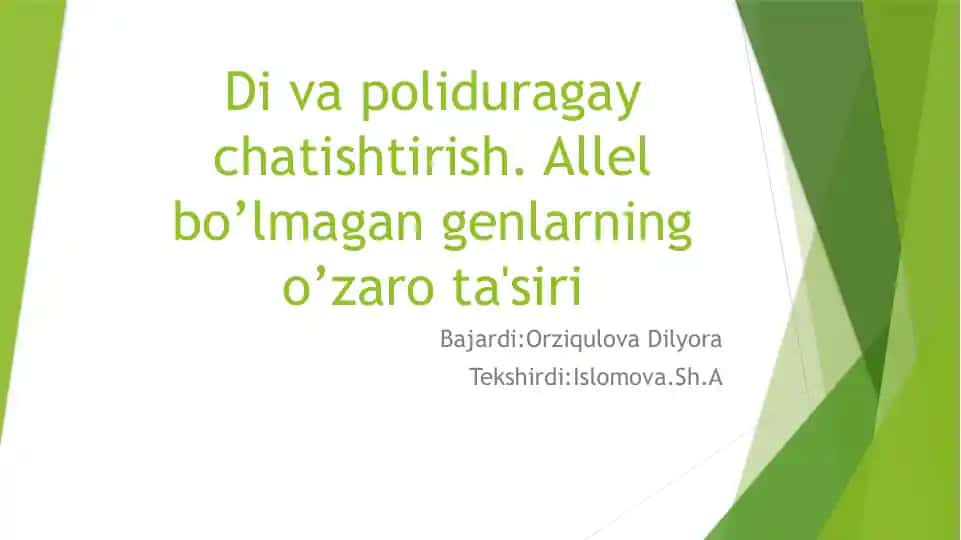 Di va poliduragay chatishtirish