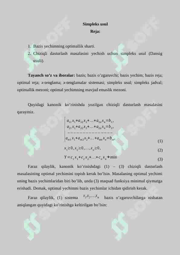 Simpleks usul