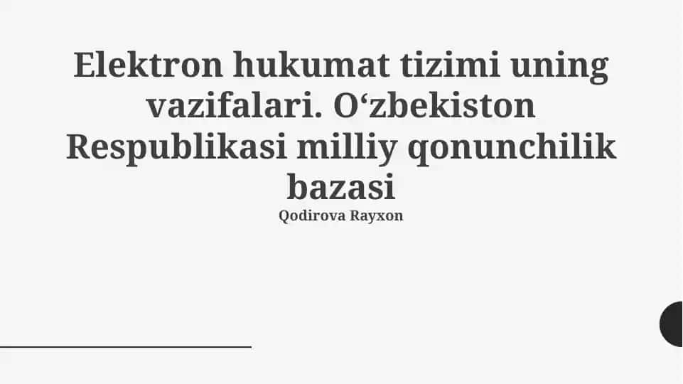 Elektron hukumat tizimi vazifalari