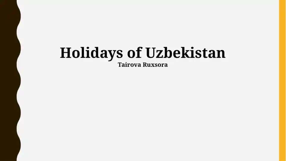 O'zbekiston bayramlari