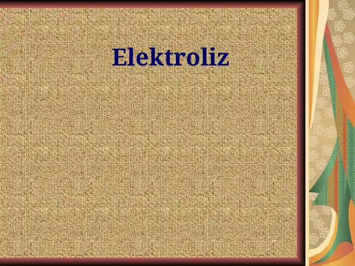 Elektroliz