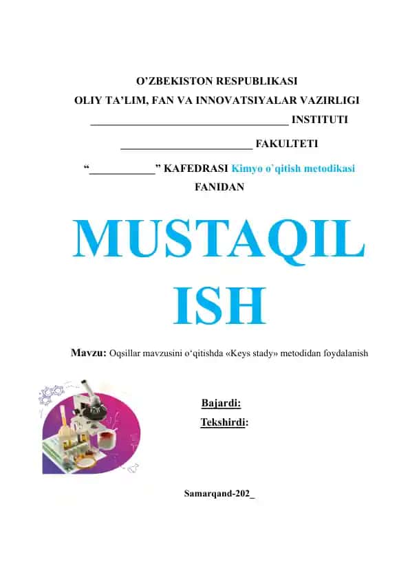 "O’qsillar mavzusini o‘qitishda «Keys stady» metodidan foydalanish".