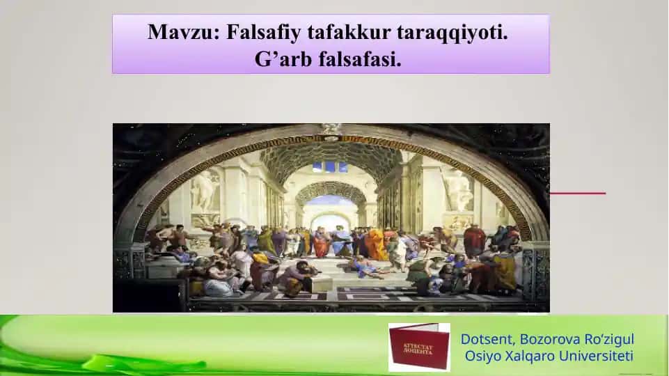 Falsafiy tafakkur taraqqiyoti