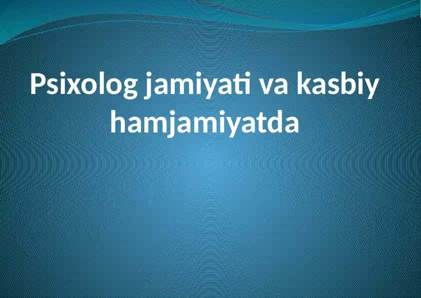 Psixologiya Assotsiasiyalari