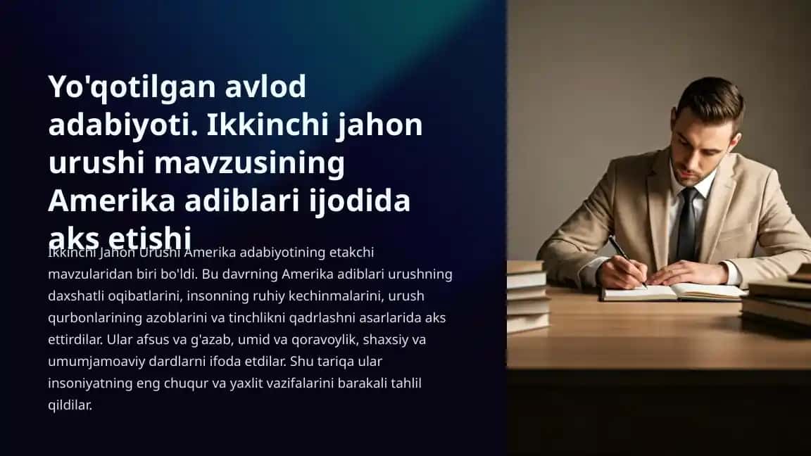 Yo'qotilgan avlod adabiyoti