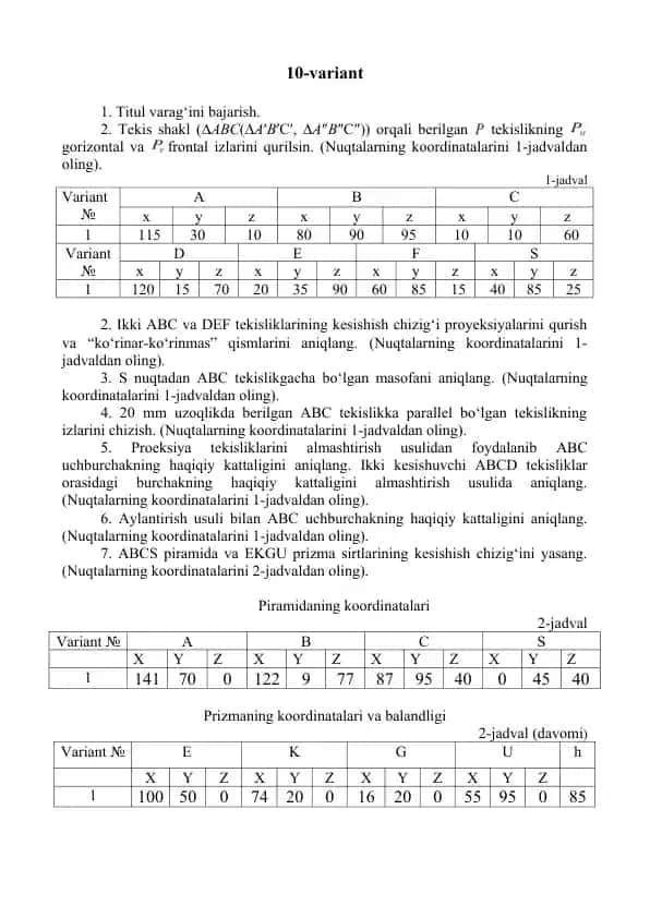 Geometriya savollari