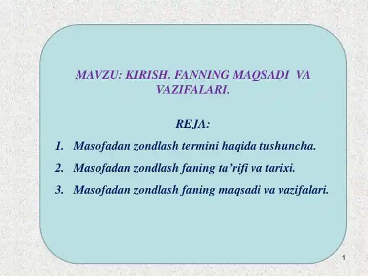 Masofadan zondlash
