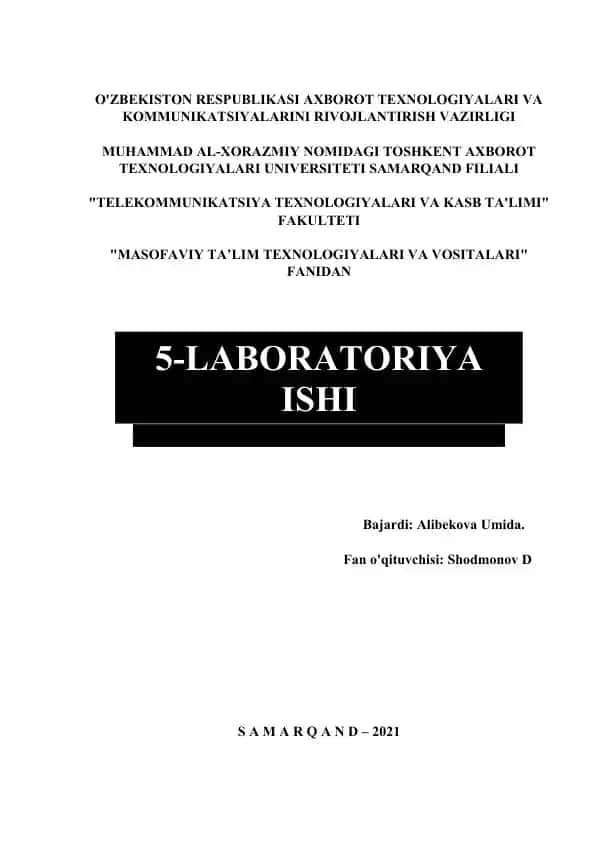 Masofaviy Ta'lim Platformasi
