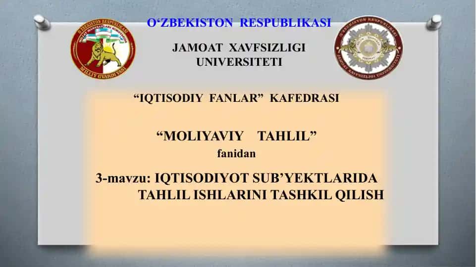 Moliyaviy tahlil
