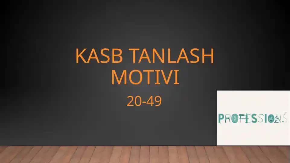 Kasb tanlash motivi