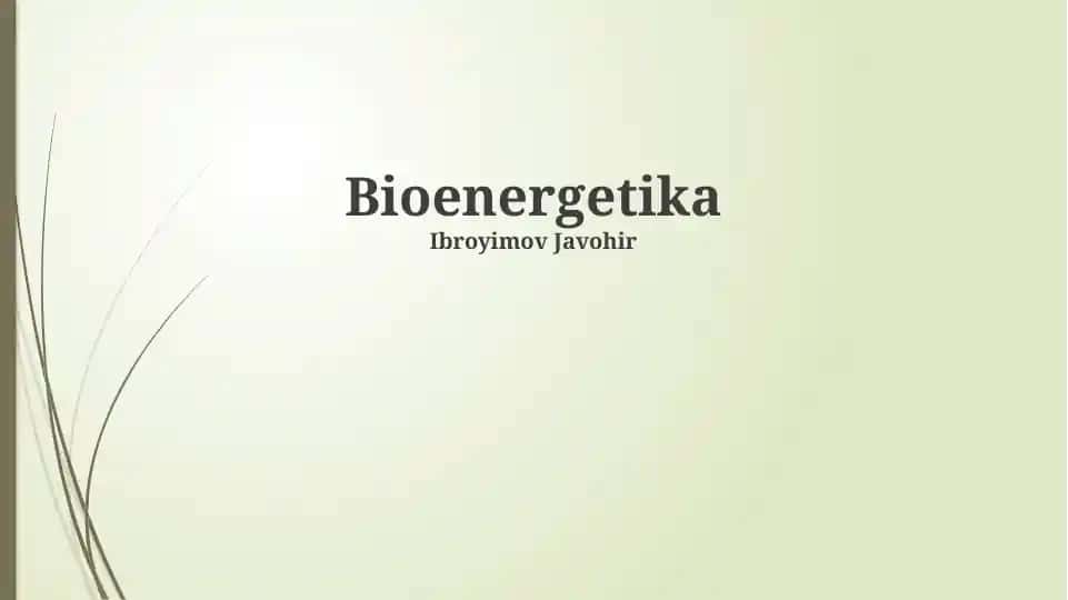 Bioenergetika