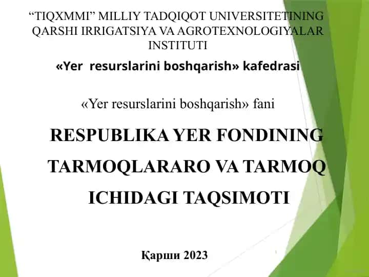 Yerresurslarini boshqarish