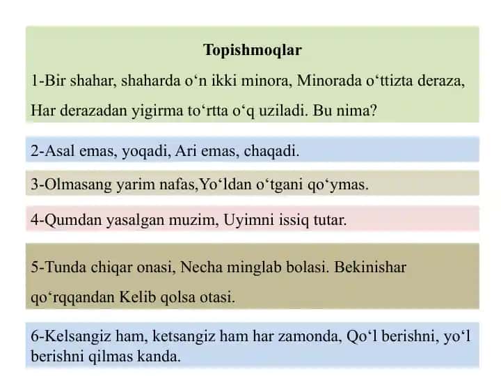 Topishmoqlar