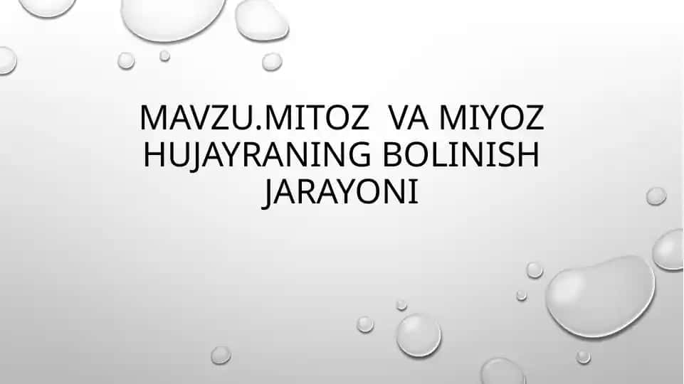 Mitoz va Miyoz