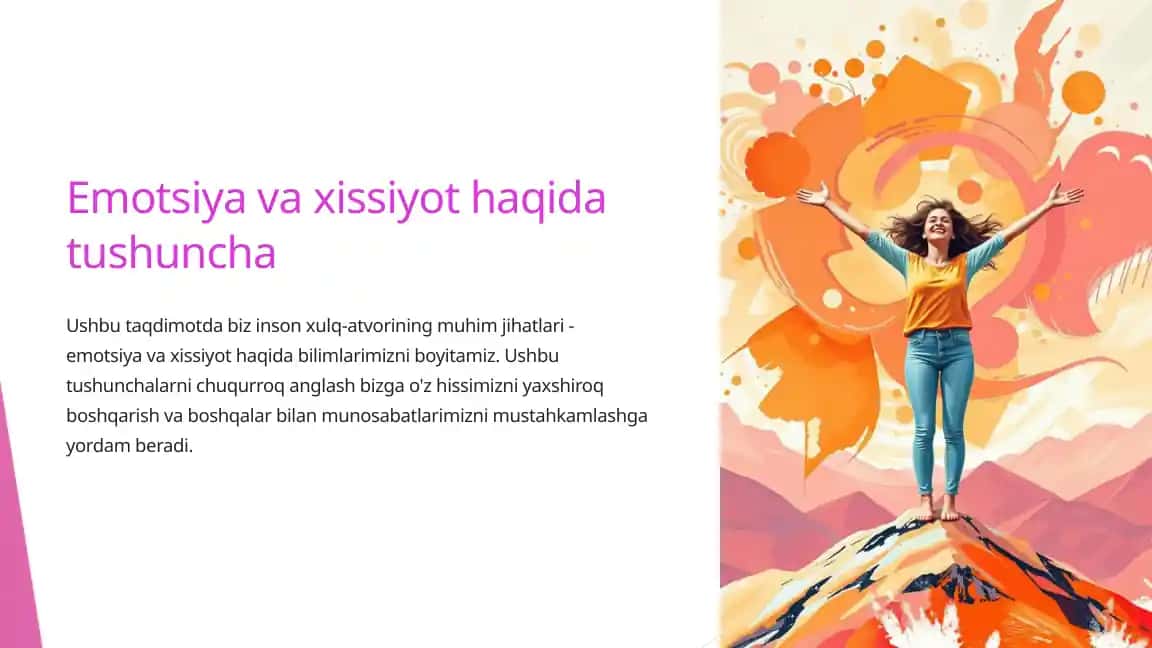 Emotsiya va xissiyot haqida tushuncha