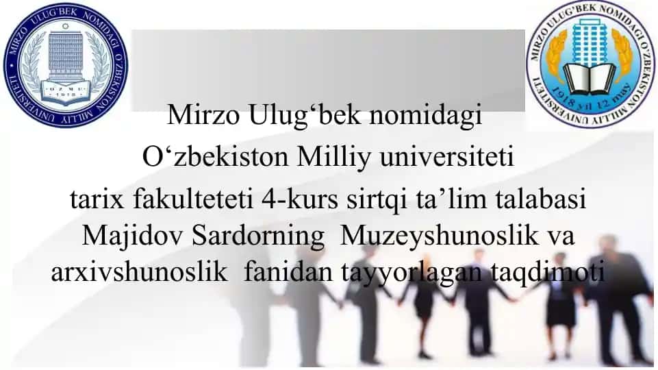 Dastlabki muzeylarning tashkiletilishi