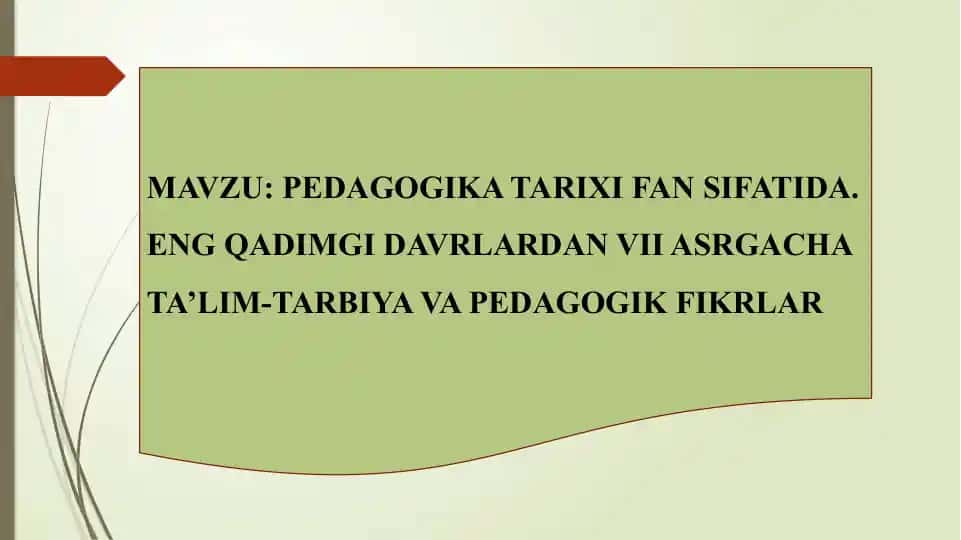 Pedagogika tarixi