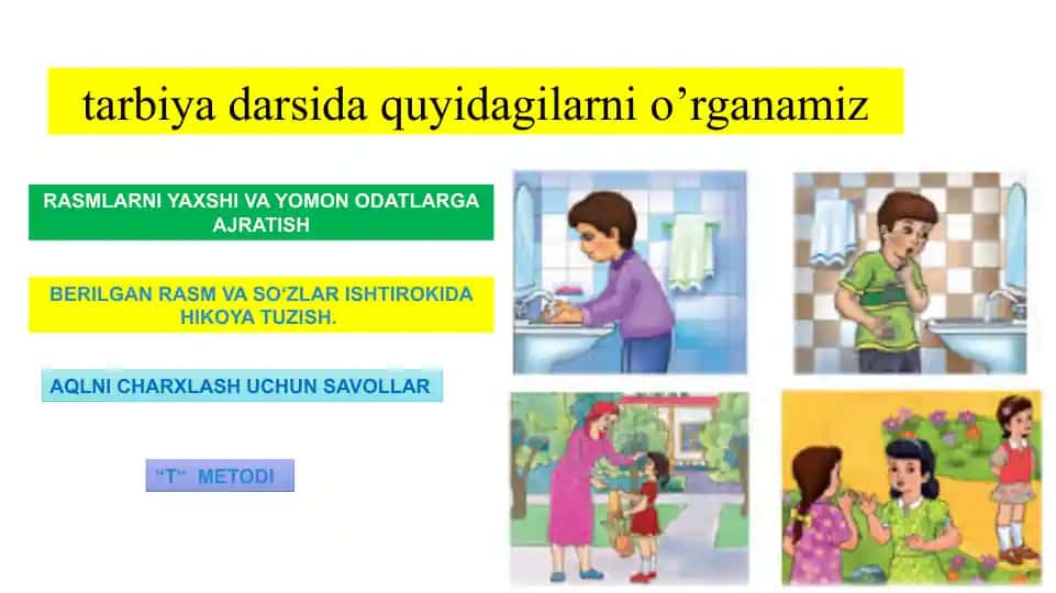 RASMLARNI YAXSHI VA YOMON ODATLARGA AJRATISH