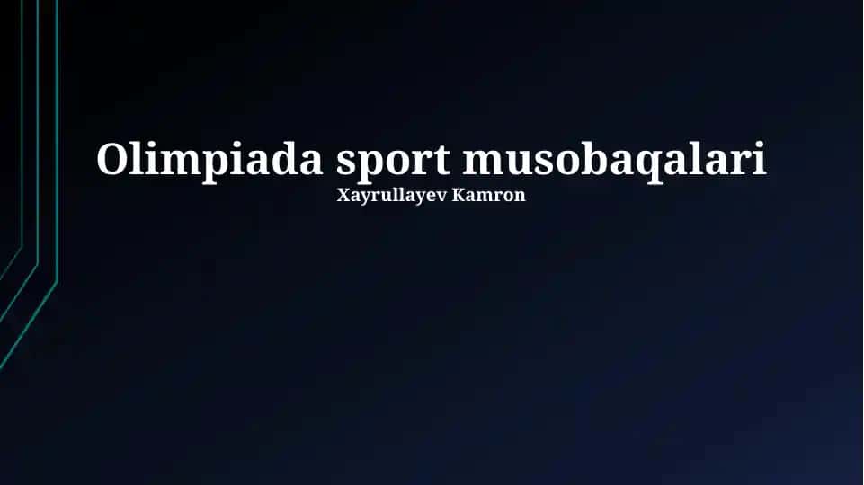 Olimpiada sport musobaqalari