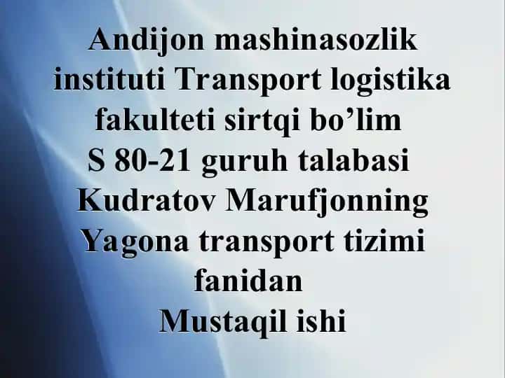 Daryo transportining asosiy tеxnik jihozlari va xususiyatlari