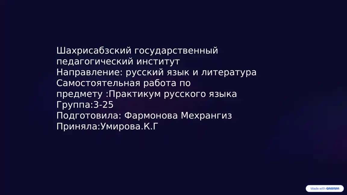 Практикум русского языка