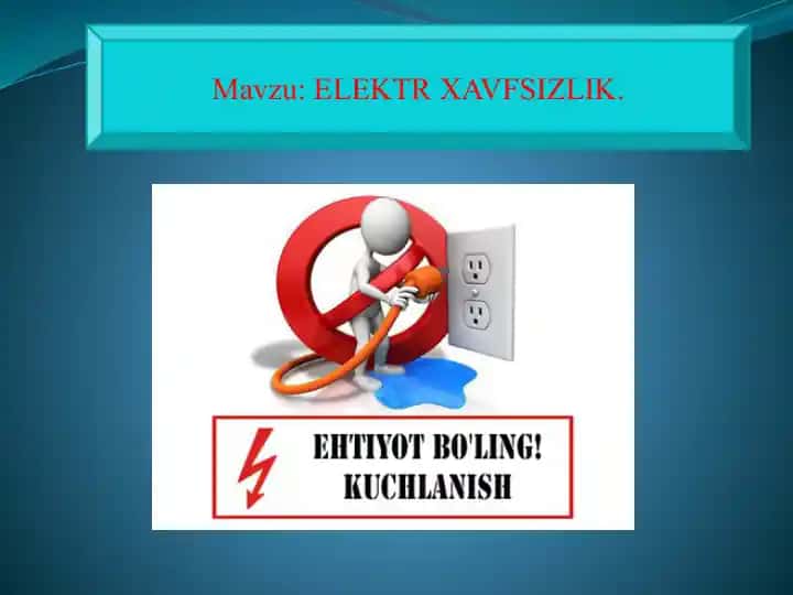 ELEKTR XAVFSIZLIK