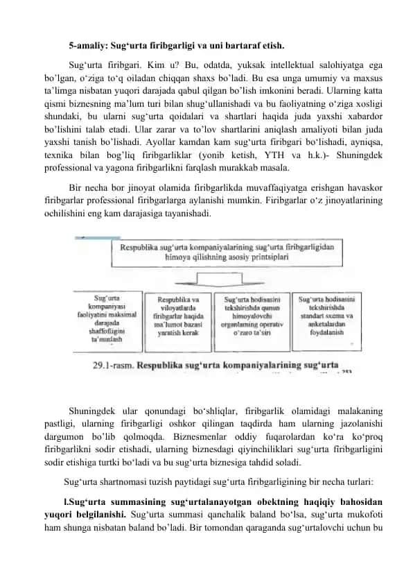 Sug‘urta firibgarligi va uni bartaraf etish