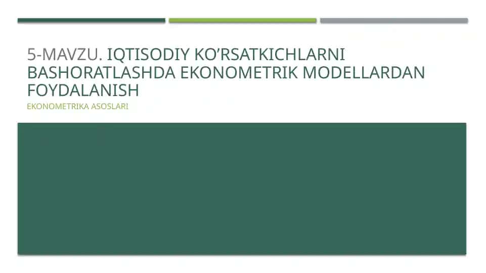 Ekonometrikaasoslari