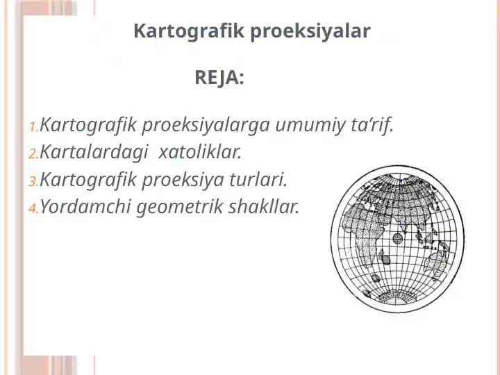 Kartografik proeksiyalar