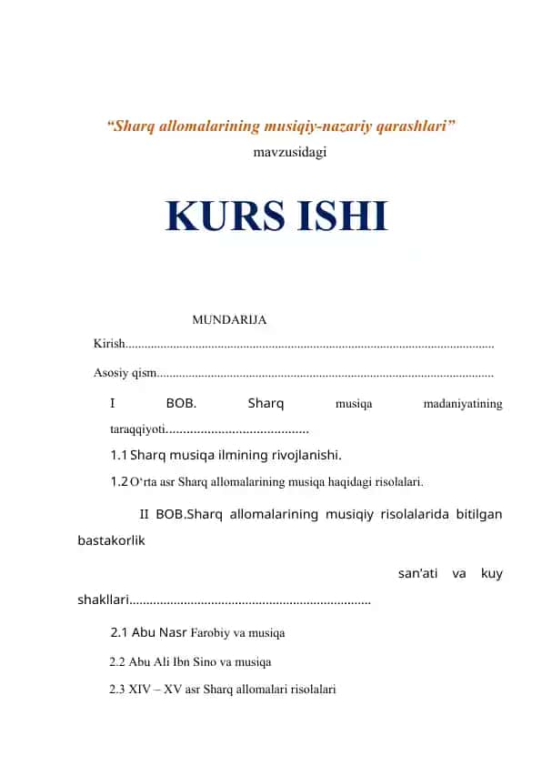 Sharq allomalarining musiqiy-nazariy qarashlari