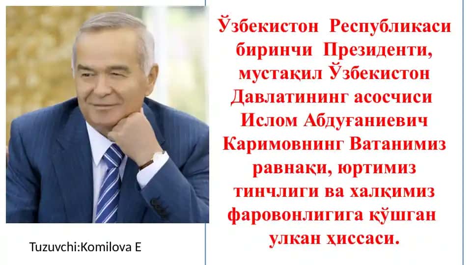 Islom Abduganievich Karimov