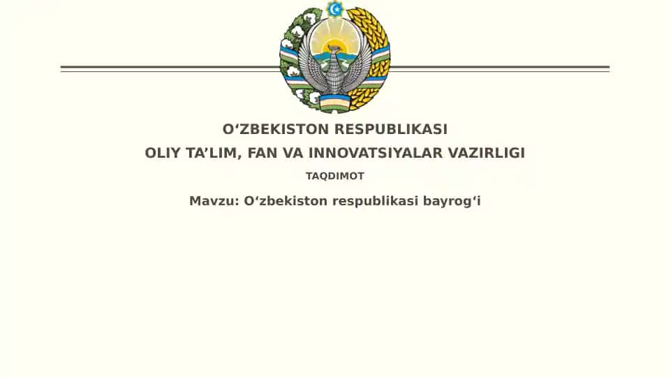 Oʻzbekiston Respublikasi Davlat bayrogʻi