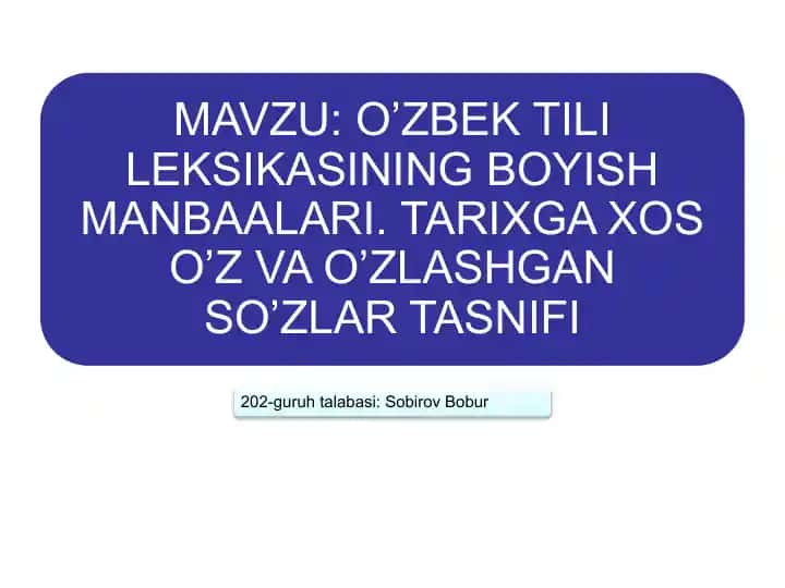 Leksikologiya