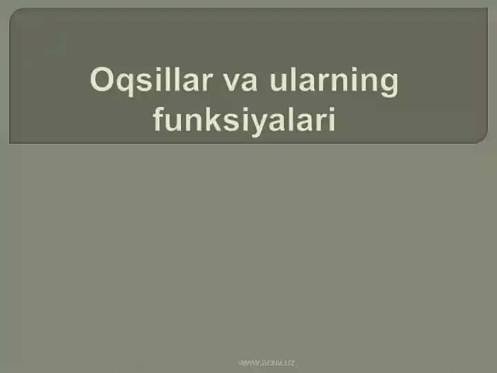 Oqsillar